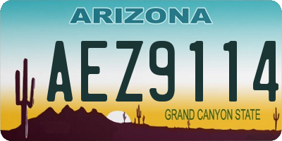 AZ license plate AEZ9114