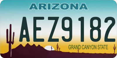 AZ license plate AEZ9182