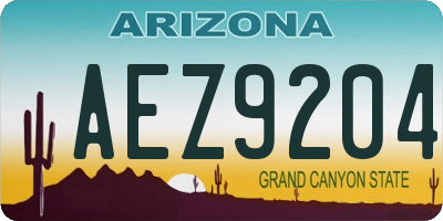 AZ license plate AEZ9204