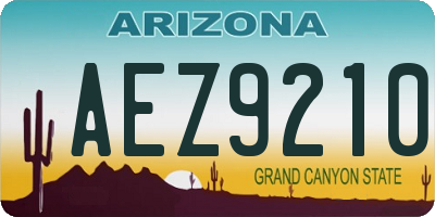 AZ license plate AEZ9210
