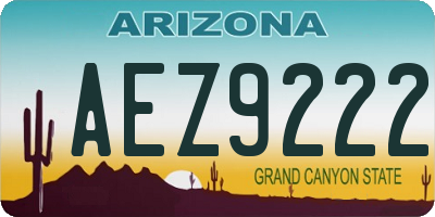 AZ license plate AEZ9222