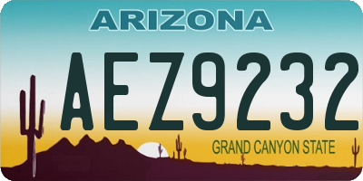 AZ license plate AEZ9232