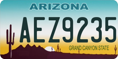 AZ license plate AEZ9235