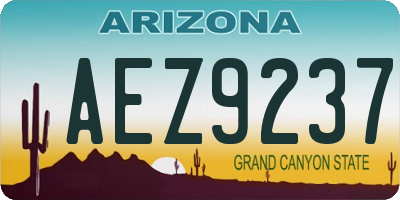 AZ license plate AEZ9237