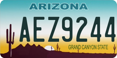 AZ license plate AEZ9244