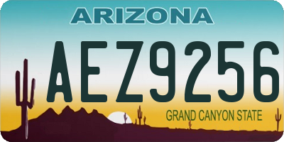AZ license plate AEZ9256
