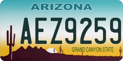 AZ license plate AEZ9259