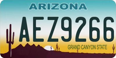 AZ license plate AEZ9266