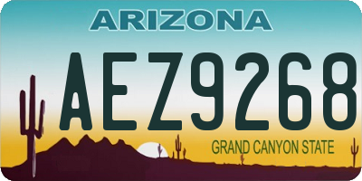 AZ license plate AEZ9268