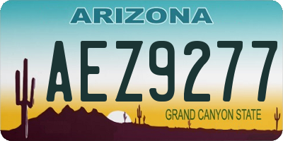 AZ license plate AEZ9277