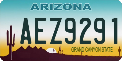 AZ license plate AEZ9291