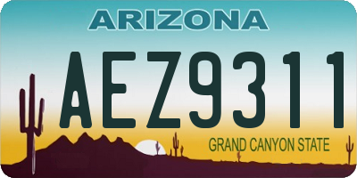AZ license plate AEZ9311