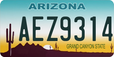 AZ license plate AEZ9314