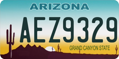 AZ license plate AEZ9329