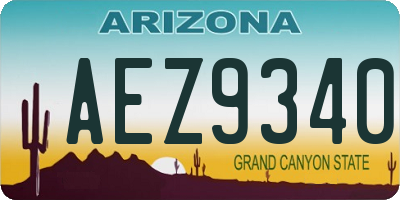 AZ license plate AEZ9340