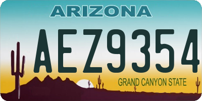 AZ license plate AEZ9354