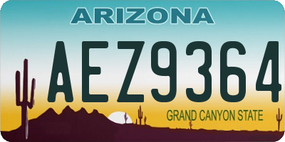 AZ license plate AEZ9364