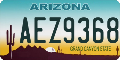 AZ license plate AEZ9368