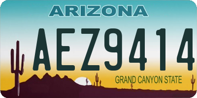 AZ license plate AEZ9414