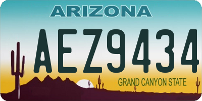 AZ license plate AEZ9434