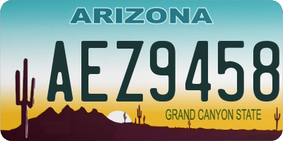 AZ license plate AEZ9458
