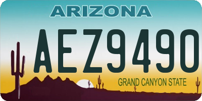 AZ license plate AEZ9490