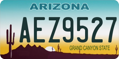 AZ license plate AEZ9527