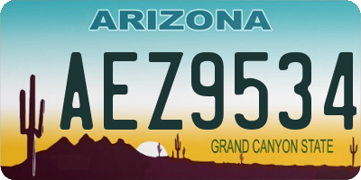 AZ license plate AEZ9534