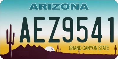 AZ license plate AEZ9541
