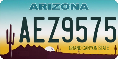 AZ license plate AEZ9575