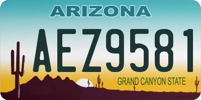 AZ license plate AEZ9581