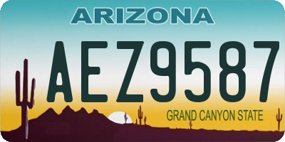 AZ license plate AEZ9587