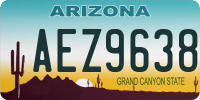 AZ license plate AEZ9638