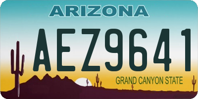 AZ license plate AEZ9641