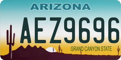 AZ license plate AEZ9696