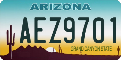 AZ license plate AEZ9701