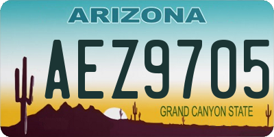 AZ license plate AEZ9705