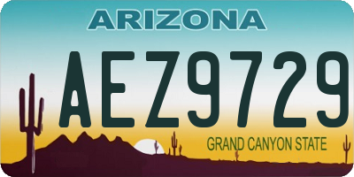 AZ license plate AEZ9729