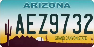AZ license plate AEZ9732