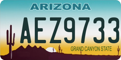 AZ license plate AEZ9733