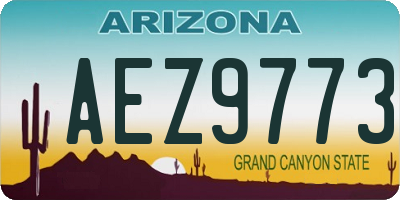 AZ license plate AEZ9773