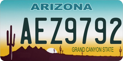 AZ license plate AEZ9792