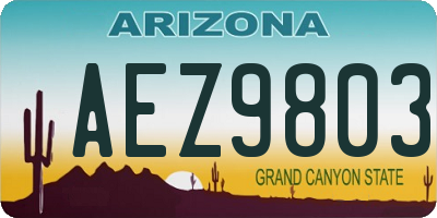 AZ license plate AEZ9803