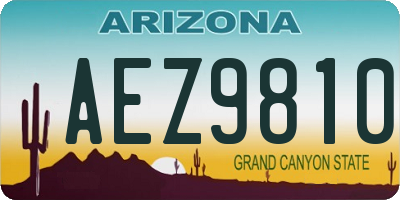 AZ license plate AEZ9810