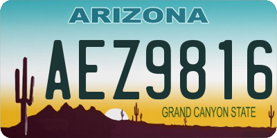AZ license plate AEZ9816