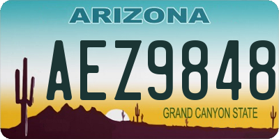AZ license plate AEZ9848
