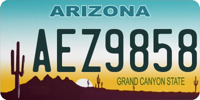 AZ license plate AEZ9858