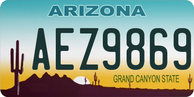 AZ license plate AEZ9869