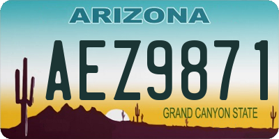 AZ license plate AEZ9871