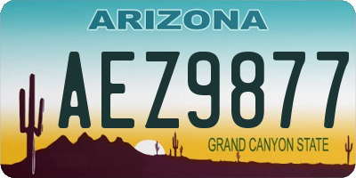 AZ license plate AEZ9877